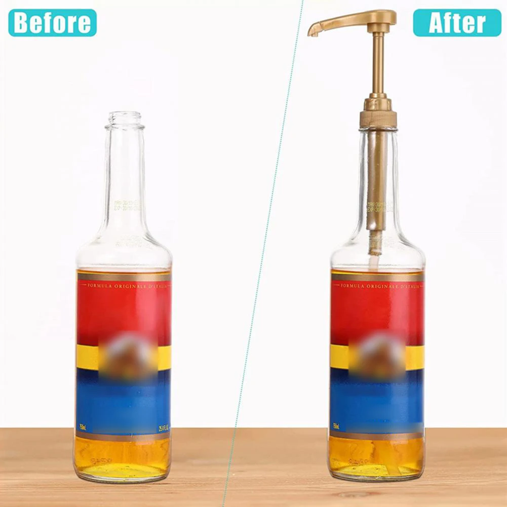 

1pcs Plastic Syrup Pump Liquid Dispenser for Monin 10ml Push-type Juice Bottle Dispenser Pump Home Kitchen Bar Accessories
