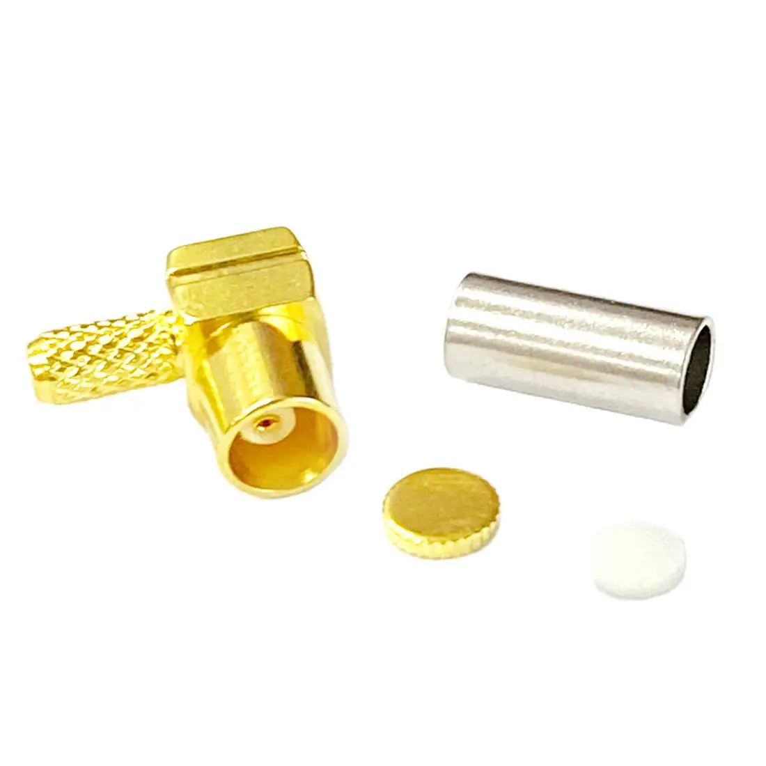 

1pc MCX Female RF Coax Connector R/A 90-Degree Crimp for RG316 RG174 Cable Goldplated Wire Terminal Wholesale