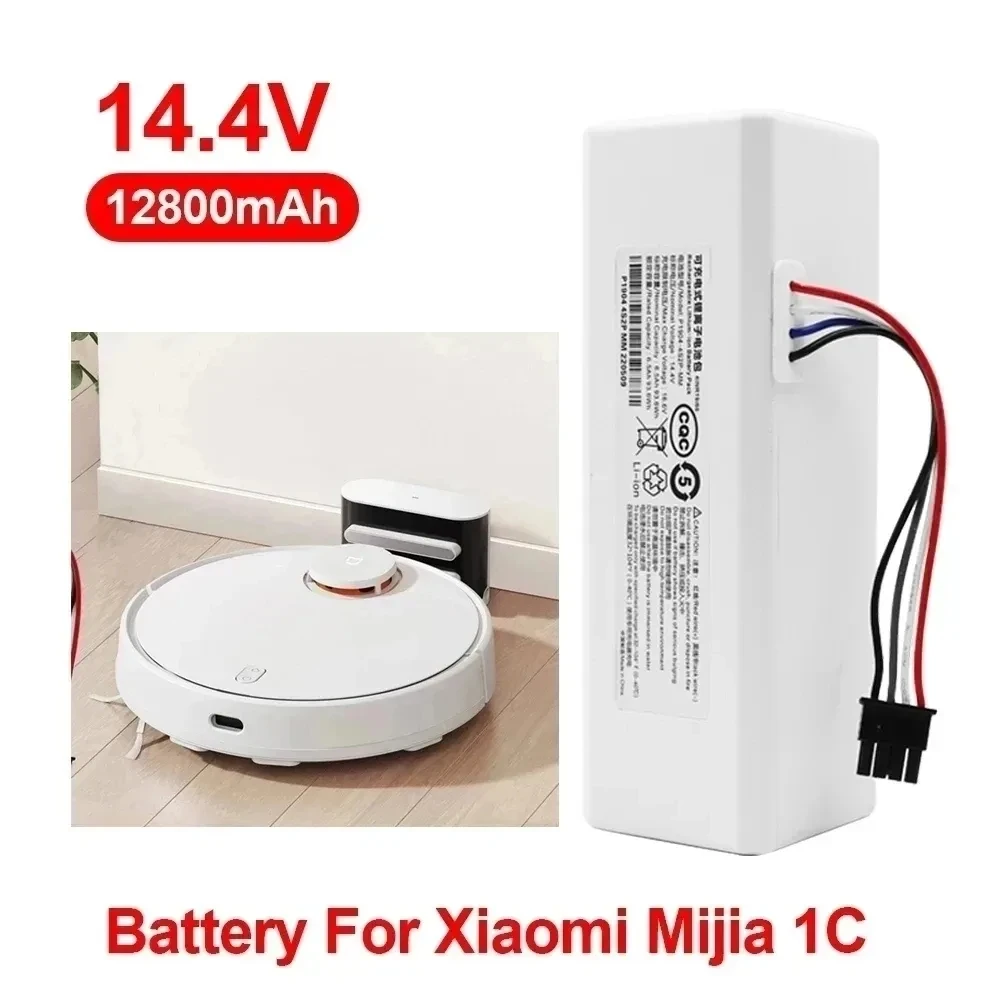 

Оригинальный аккумулятор для робота-пылесоса Xiaomi Mijia 1C STYTJ01ZHM, 14,4 В, 12800 мА/ч, аксессуары, запчасти