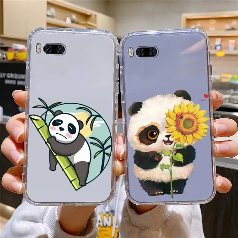 

Cute Chinese Panda Phone Case For Huawei Mate P20 P30 P40 P50 Smart Z Honor 50 60 70 Pro Lite Transparent Case