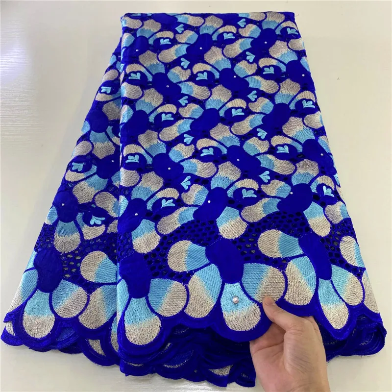 

Swiss lace fabric 2022 heavy beaded embroidery African lace fabrics 100% cotton Dry lace Swiss voile lace in Switzerland 7L03201