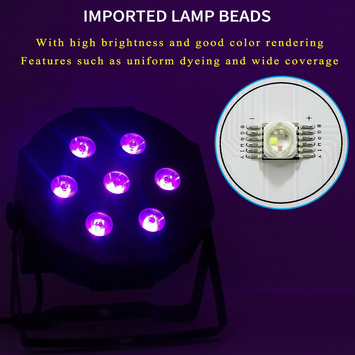 Детали для замены фотоэлементов 7x12 Вт RGBW 4 в 1