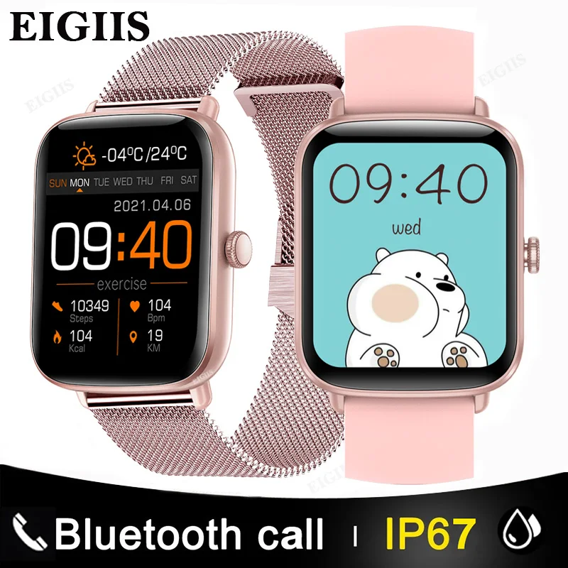 

EIGIIS Smart Watch Women Full Touch Screen Sport Fitness Tracker Heart Rate Monitor Blood oxygen Smartwatch Men For Android iOS