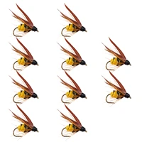 goture 10pcs 10 artificial insect bait lure bee fly trout artificial fishing lures 15mm outdoor fishing insects baits lure set