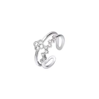 18k white gold rings fashion simple glint gleam thin little finger rings for women cute fine jewelry 2022 minimalist gift
