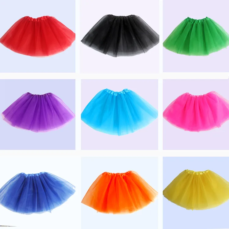 Muti Colors Tutu Skirt For Women Elastic Ballet Dancewear Tutus Mini Skirt Fairy Yellow Tulle Skirt Mother Daughter