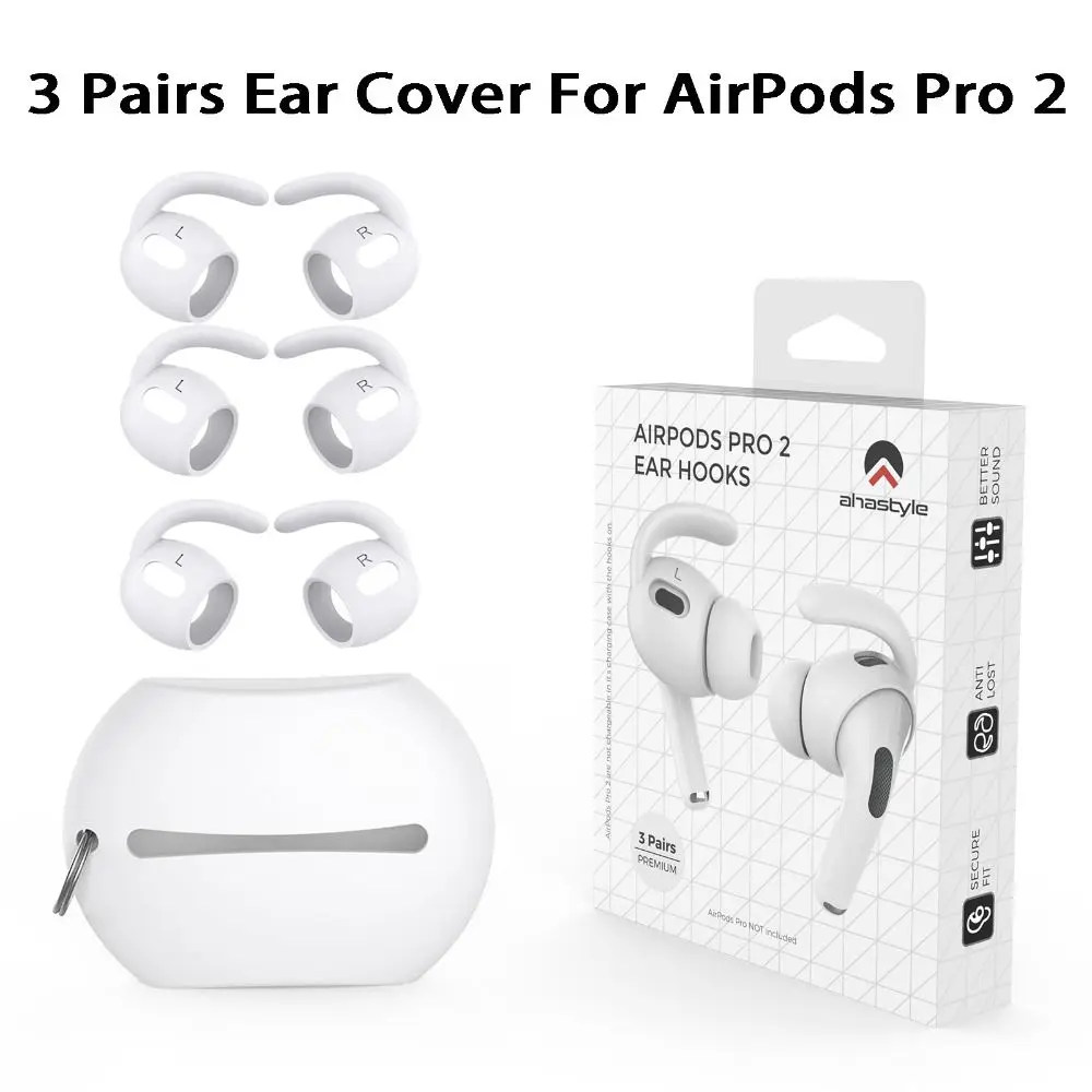 

3Pairs Soft Silicone Earbuds Headphone Earpods Cover Eartip Ear Wings Hook Cap for AirPods Pro 2 Bluetooth Earphone