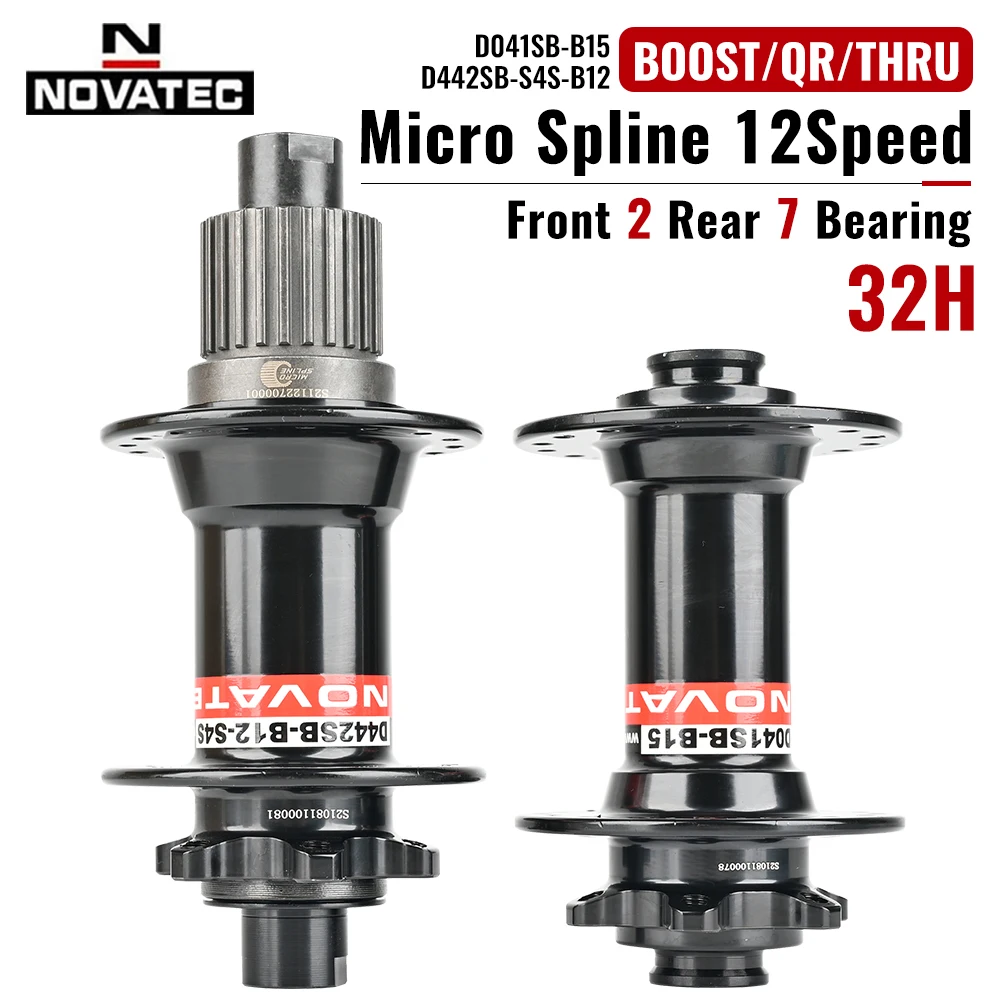 Novatec велосипедные ступицы D041/D442SB MTB велосипед CRMO сталь Freehub кассетные подшипники