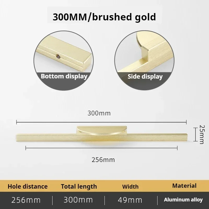 

Ручки для шкафов матовые золото/черный алюминий