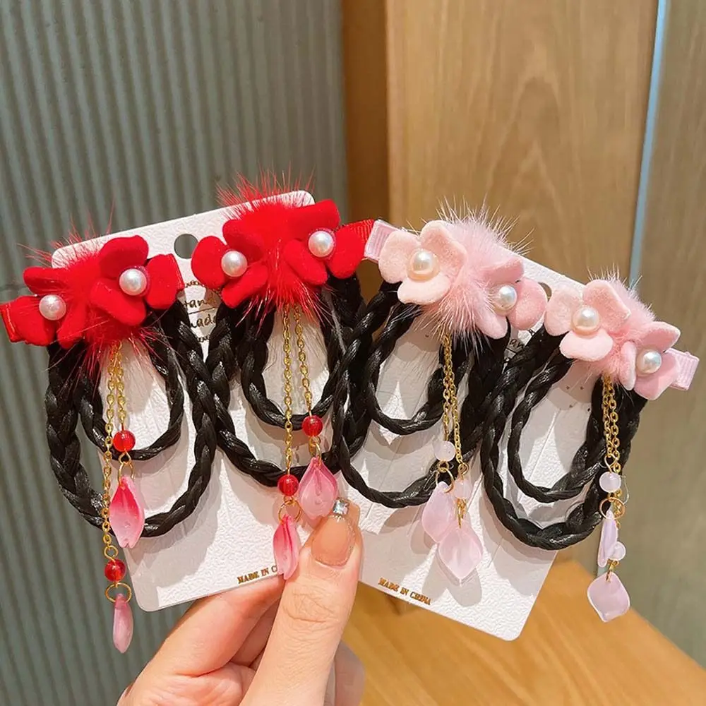 

Bowknot Bow Hair Grip Chinese New Year Hairpins Children Wigs Hairpins Kids Chinese Hair Clips Flowers Hairpins