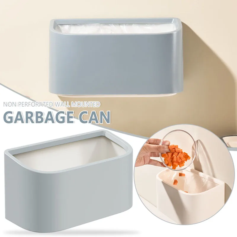 

Простой настенный органайзер для мусора, многофункциональный стеллаж для хранения без отверстий для дома, дома, кухни, ванной комнаты, мусо...