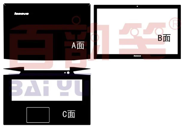1xTop + 1xPalmrest 1xScreen Bezel Skin Sticker Cover Film For Lenovo Y70 Y70-70 Y70-80 Z710 ideapad 700-17 Legion Y720