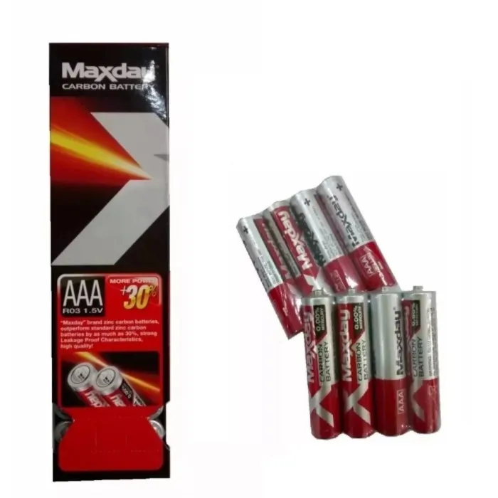 

Kit 4 PCs Maxday carbon battery AAA 1,5V/+ 30% efficient pillstack