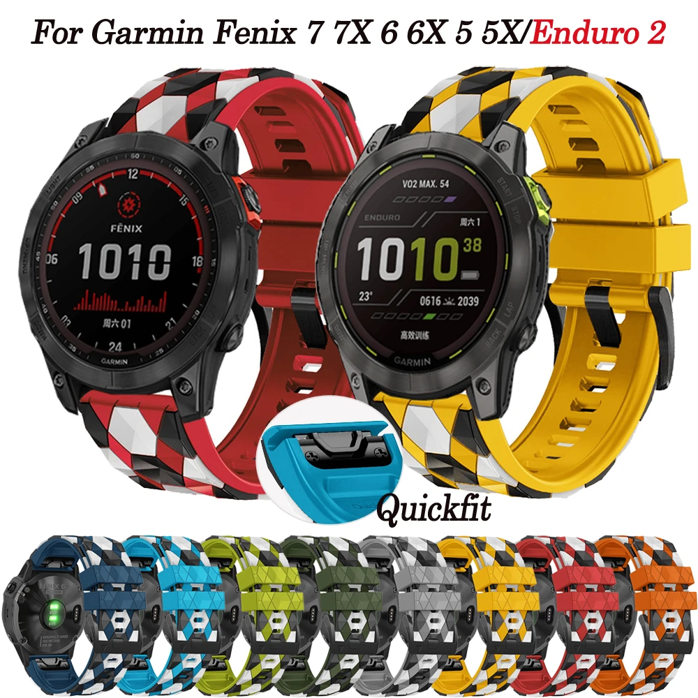 

Quickfit 22 26mm Strap For Garmin Fenix 6 6X Pro 7 7X 5 5X Plus 3 3HR Enduro 2 935 955 Smartwatch Band Silicone Easyfit Bracelet