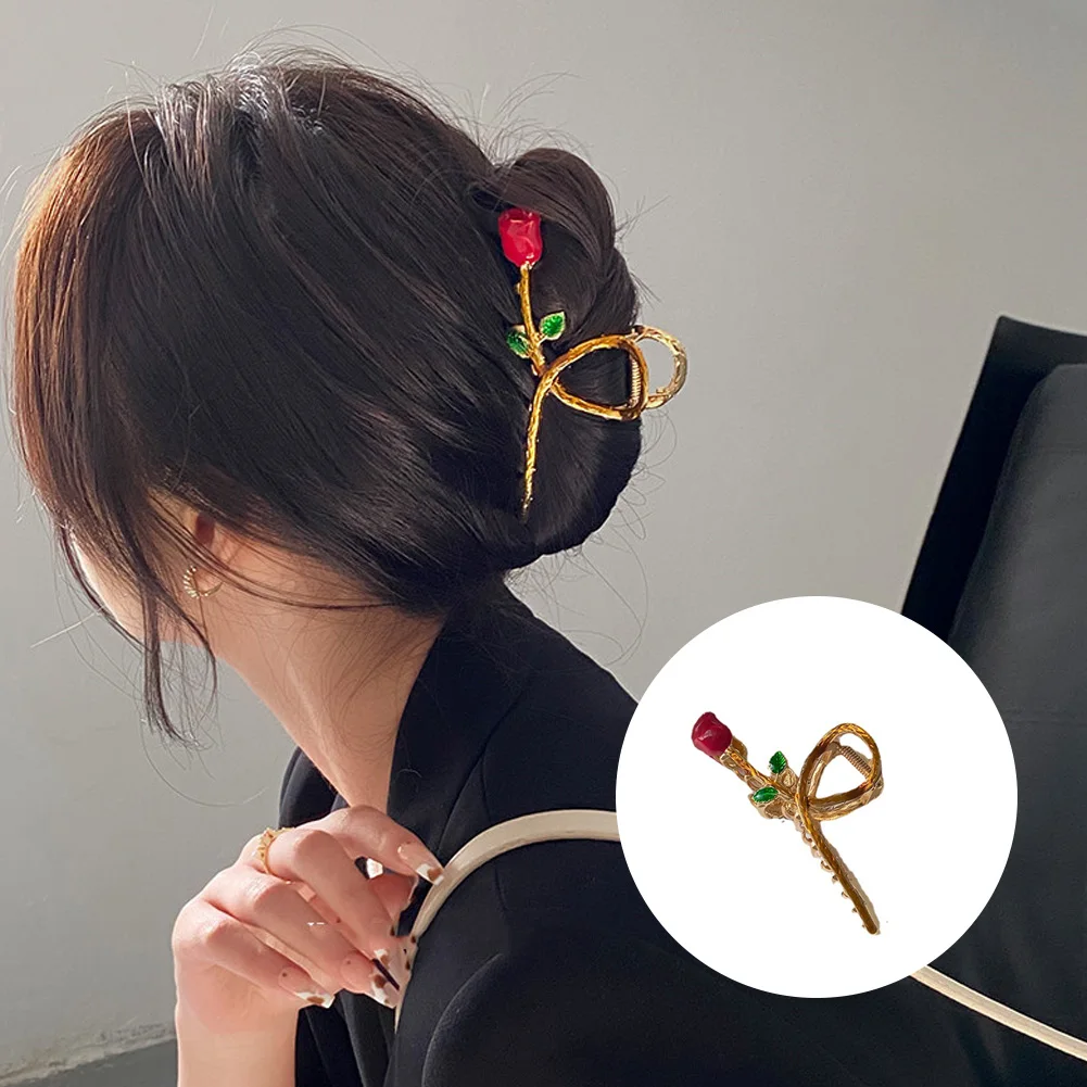Набор заколок для волос с цветком розы женщин аксессуары из металлического