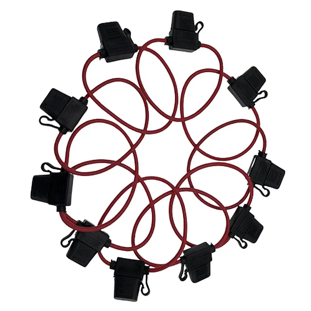 

10 Pack Car Auto Standard Copper Wire DC 12V 40A Inline Blade Fuse Holders