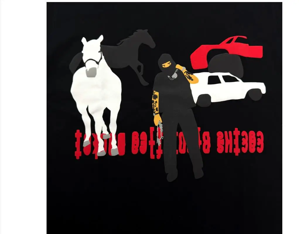 2026 CPFM Yeat Lyfestyle T-Shirt 3D Foam, футболка с короткими рукавами и принтом, ограниченная серия, TX1634 (art.: 3920d9d2cd625) - 3920d9d2cd625