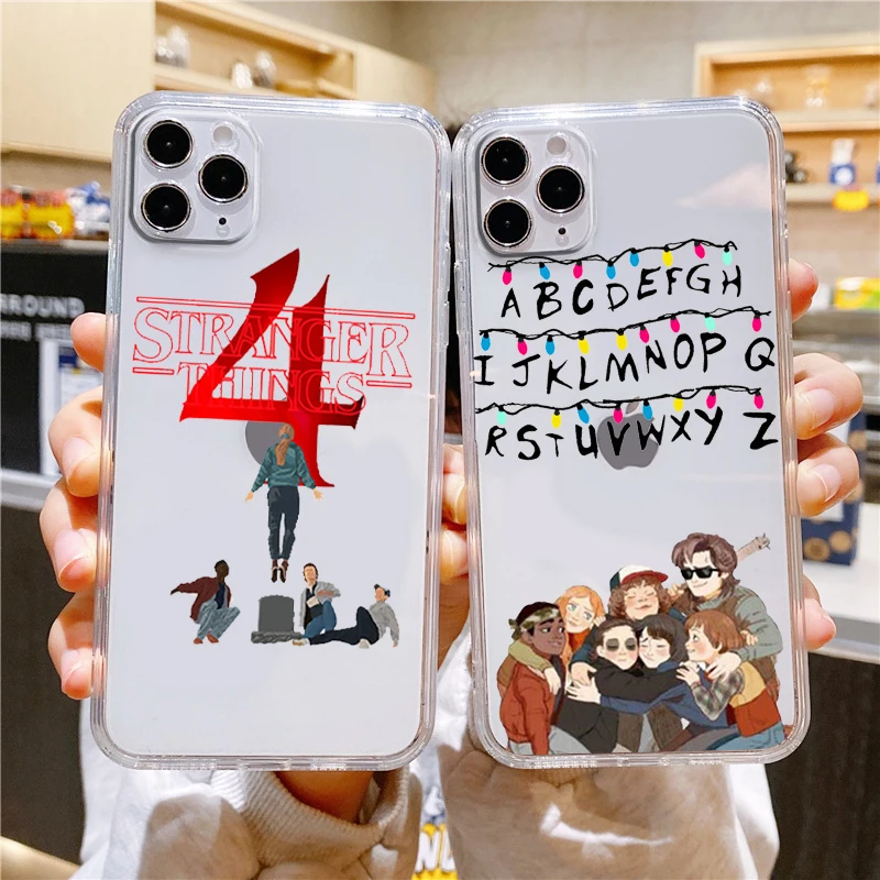 

Hot Stranger Things Season 4 Phone Case For Apple iPhone 14 13 12 11 SE XS XR X 7 8 6 5 mini Plus Pro MAX 2020 Transparent Cover