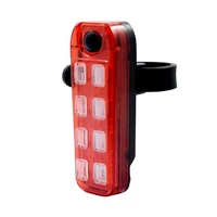 8 led usb rechargeable safety warning cycling lamp bike rear light red blue bicycle taillight waterproof helmet backpack light
