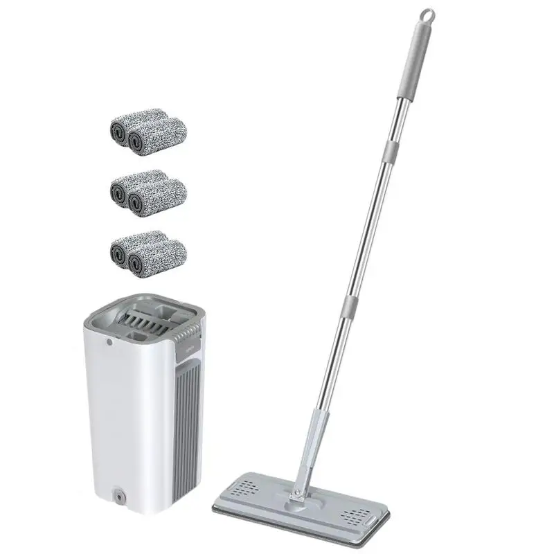 

Flat Mop Bucket Hands Free Flat Floor Cleaning Mops Window Cleaning Mop Hands Free Squeeze Mop Absorbent Wringer Mop Flat Spray