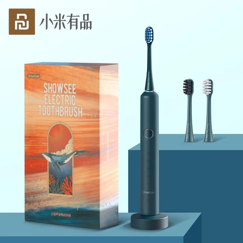 

Зубная щетка Youpin ShowSee звуковая электрическая, отбеливающая беспроводная водонепроницаемая IPX7 с вибратором и индукционной зарядкой