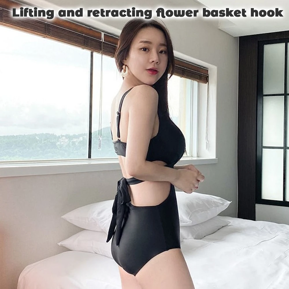 

Women's One-piece Swimsuits High Waist Backless Gathering Bikini Black Swimwear Beach Resort Swimwear Comfortable