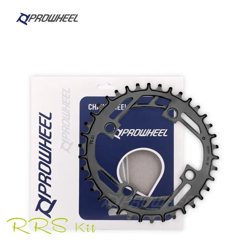 

Цепь для горного велосипеда Prowheel, круглая, узкая, широкая, 104BCD, кривошипная система 32T 34T 36T 38T 40T, корона, звездочка, стальная Звездочка для гор...