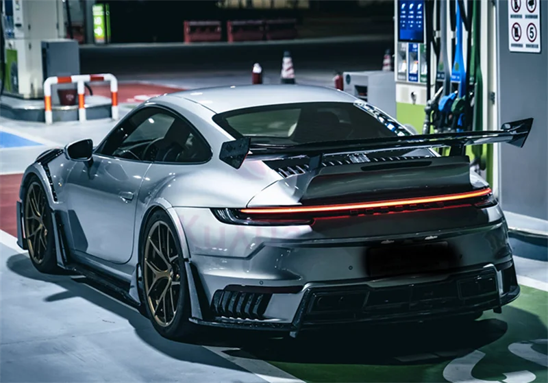 Для Порше 911 992 в стиле Mi комплект из сухого углеродного волокна для переднего