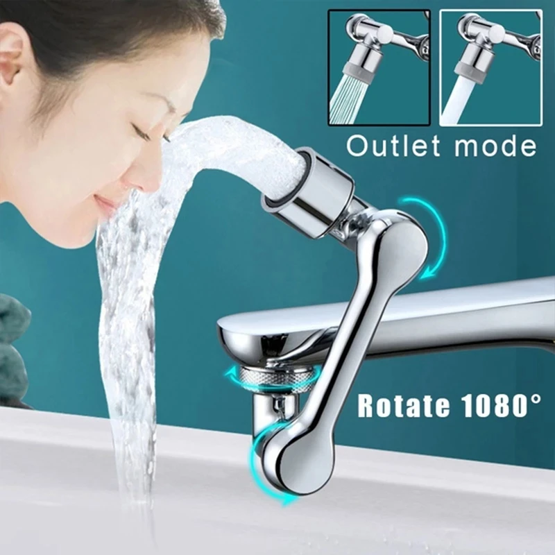 

Аэратор, смеситель для раковины с поворотным рычагом на 1080 °, пластиковая Роботизированная насадка, смесители для кухни, новый универсальны...