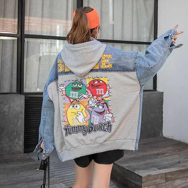 

European Goods Tide Brand 2022 Autumn And Winter New Vacation Two-piece Heavy Industry M Bean Loose Denim