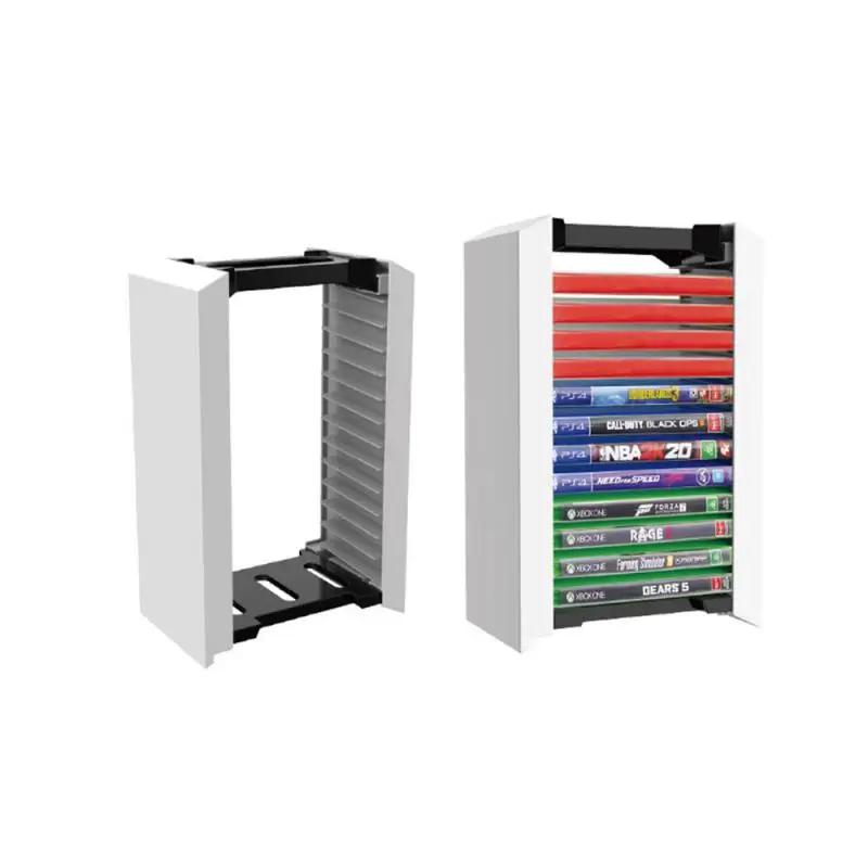 

Коробка для игровых дисков Abs, вертикальная подставка, прочный держатель для Ps5 Switch Xboxone, аксессуары, белые 36 игровых дисков