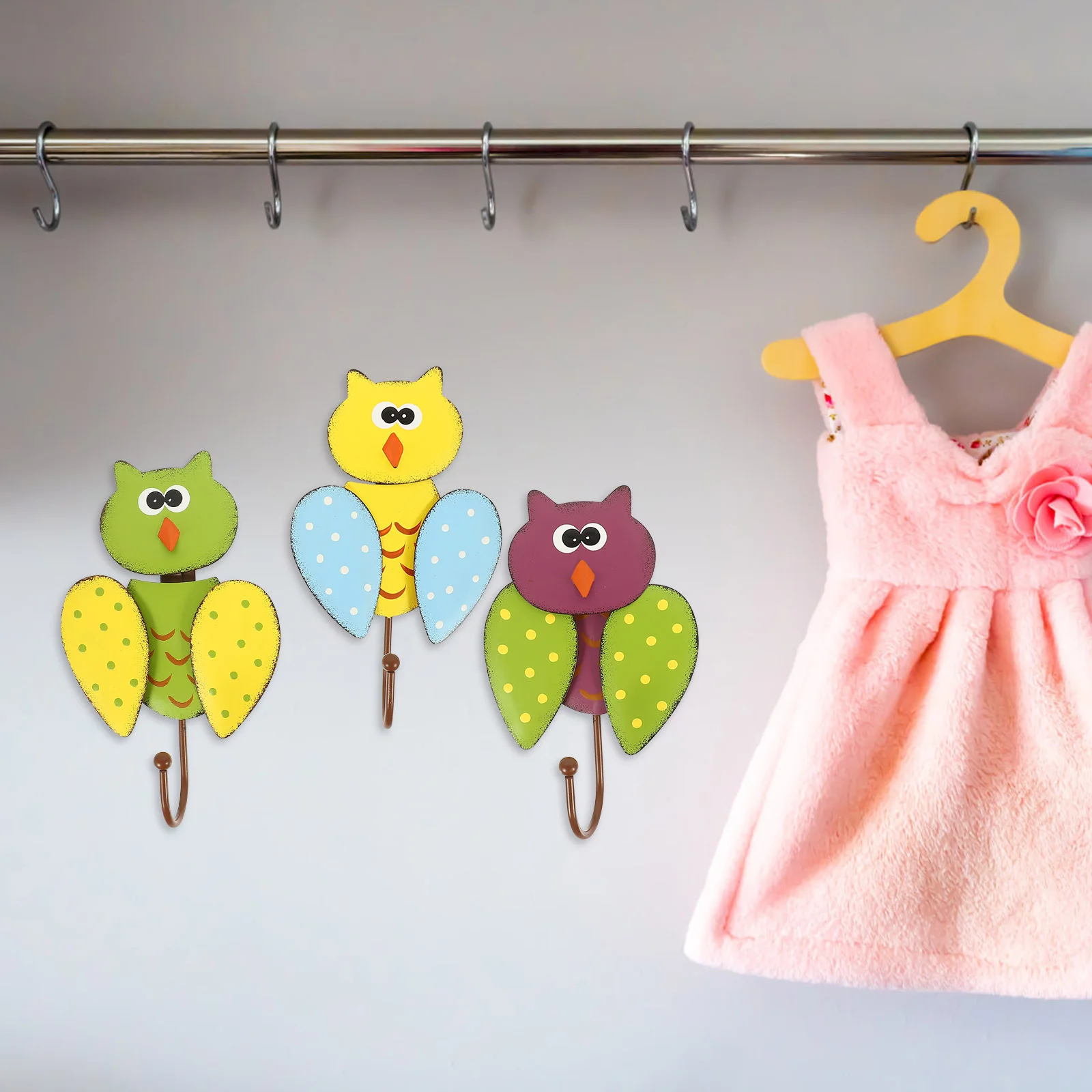 

3 Pcs Outdoor Hanging Hooks Storage Household Towel Hanger Mount Bathroom Decorative