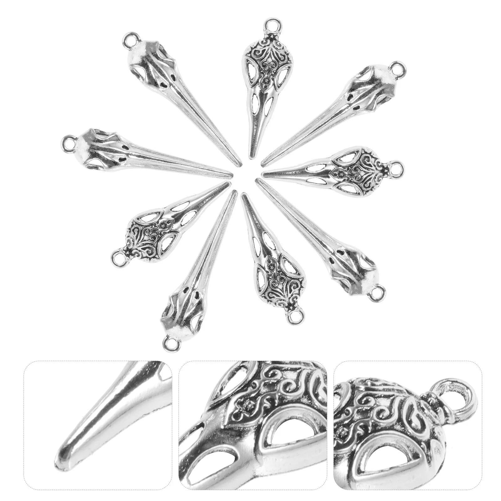 

40 шт. мужские аксессуары для ожерелья подвеска на Хэллоуин декоративные подвески «сделай сам» ворона шнурок из сплава праздничный мужской