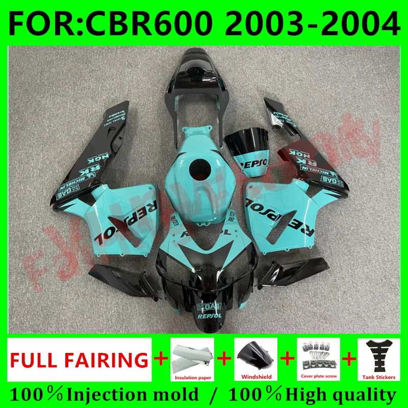 

New ABS Motorcycle Whole Fairings Kit for CBR600RR F5 2003 2004 CBR600 RR CBR 600RR 03 04 Bodywork full fairing set blue repsol
