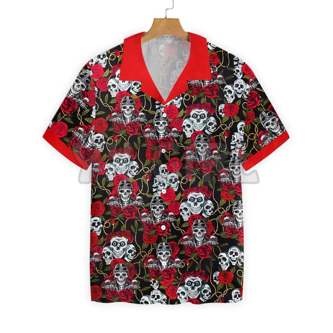 Pumpkin & Skull Halloween  3D All Over Printed Hawaiian Shirt Men's For Women's Harajuku Casual Shirt Unisex