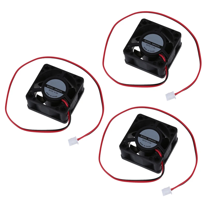 

3X 12V DC 40Mm 20Mm 2 Wire Computer PC CPU Cooling Case Fan