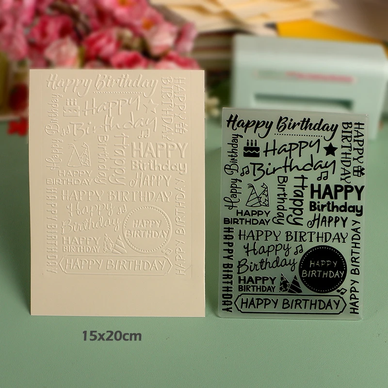 Пластиковая папка для тиснения duрождения Коллекция 8 бумажных тисненых цветов