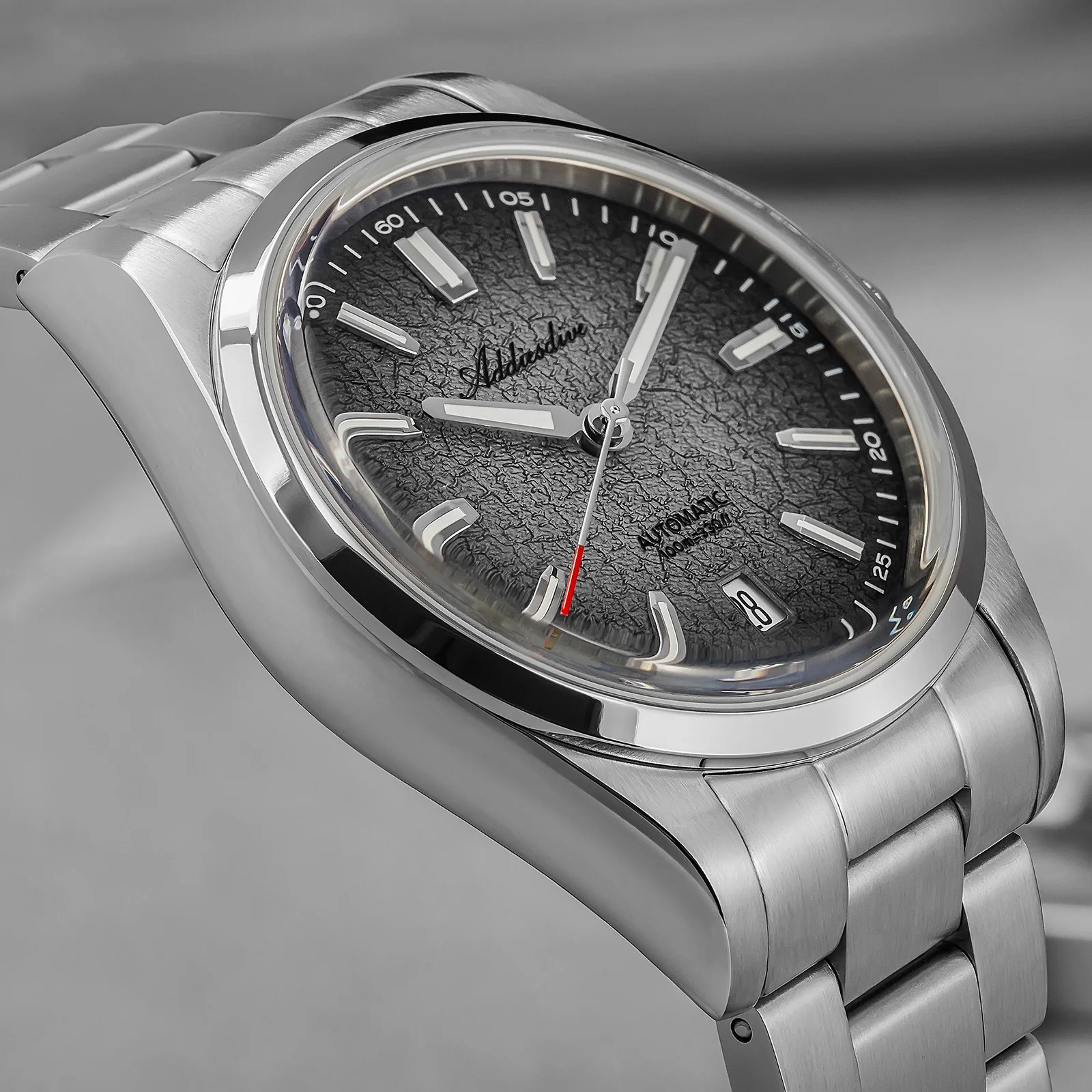 Фото ADDIESDIVE серые автоматические мужские часы AD2091 reloj hombre AR деловые часы с покрытием 100 м водонепроницаемые светящиеся механические часы NH35 №1