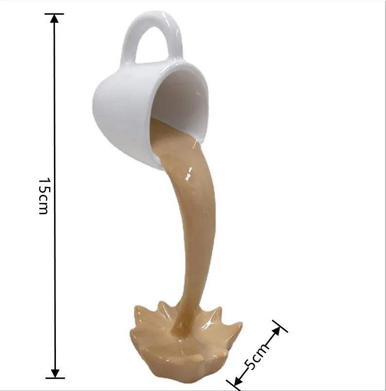 

Полимерная скульптура "Плавающая кофейная чашка"
