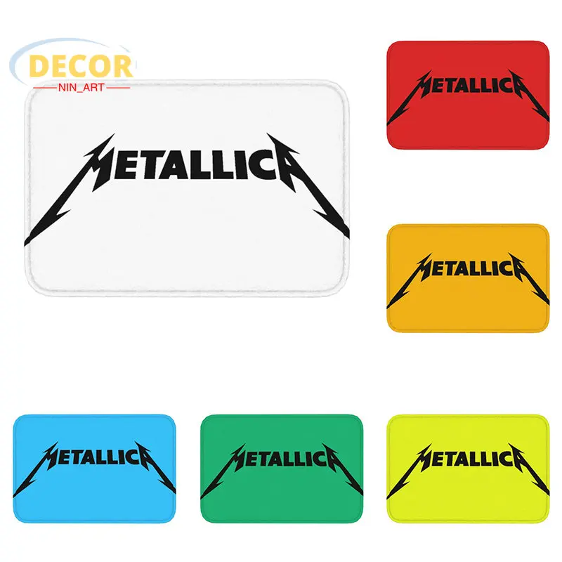 

Metallicas Heavy Metal Music Mat Door Floor Kitchen Bathroom Rug For Outdoor Flannel Carpet Toilet Entrance Decoration Anti-Slip