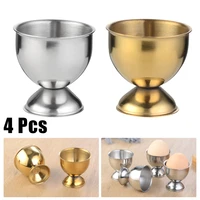 4pcs boiled egg cups stainless steel eggs cup stand breakfast egg holder wine cup kitchen accessories tool
