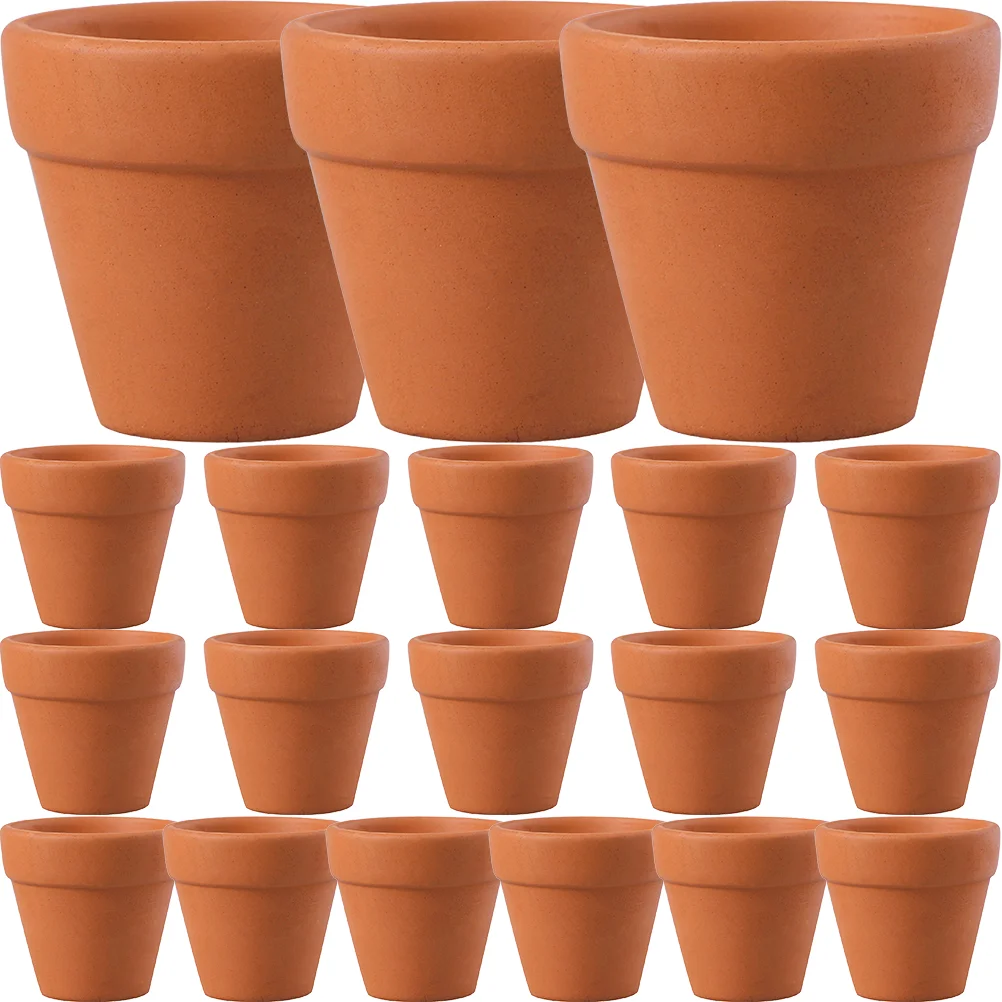 

20 Pcs Clay Flower Pots Planters Indoor Plants Pottery Succulent Ceramic Outdoor Terra Cotta Small Bonsai Flowerpot