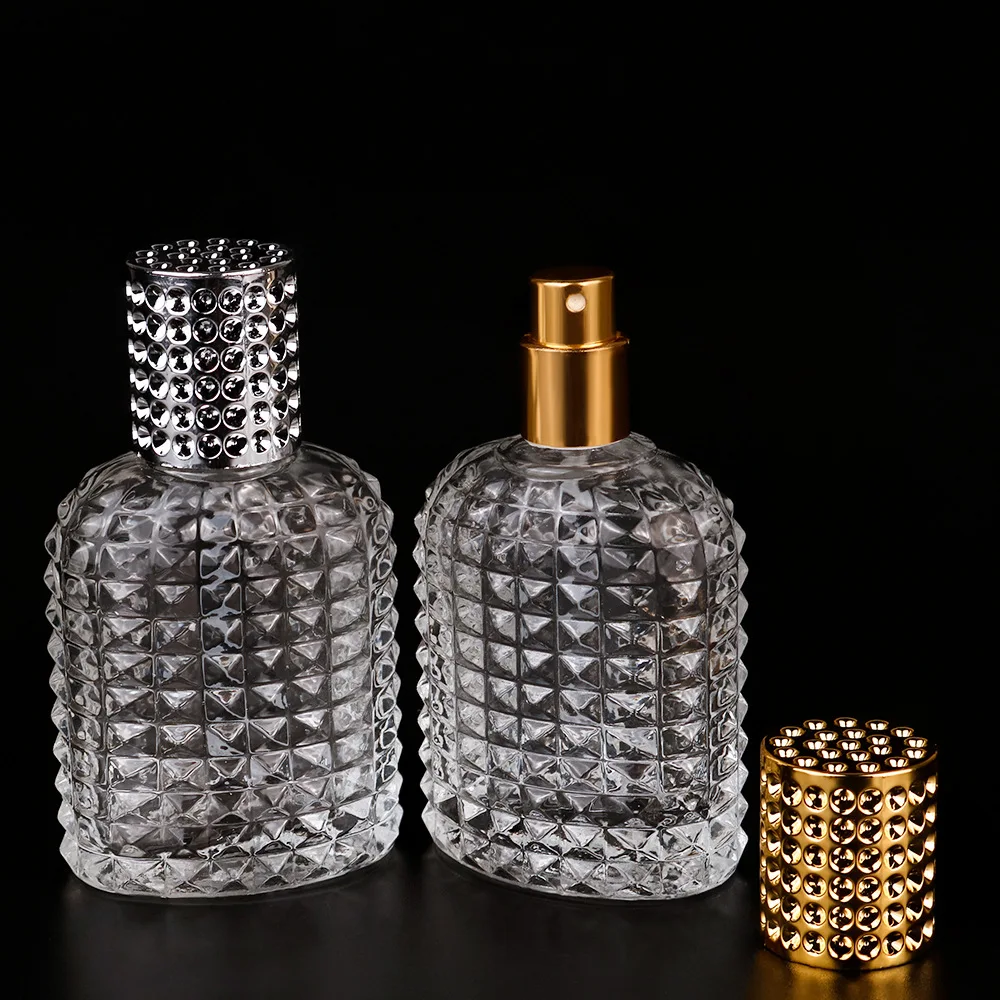 

Прозрачная стеклянная бутылка-распылитель 30 мл, 50 мл, многоразовая бутылка для духов, косметическая упаковка, емкость-распылитель для парфюма, контейнеры