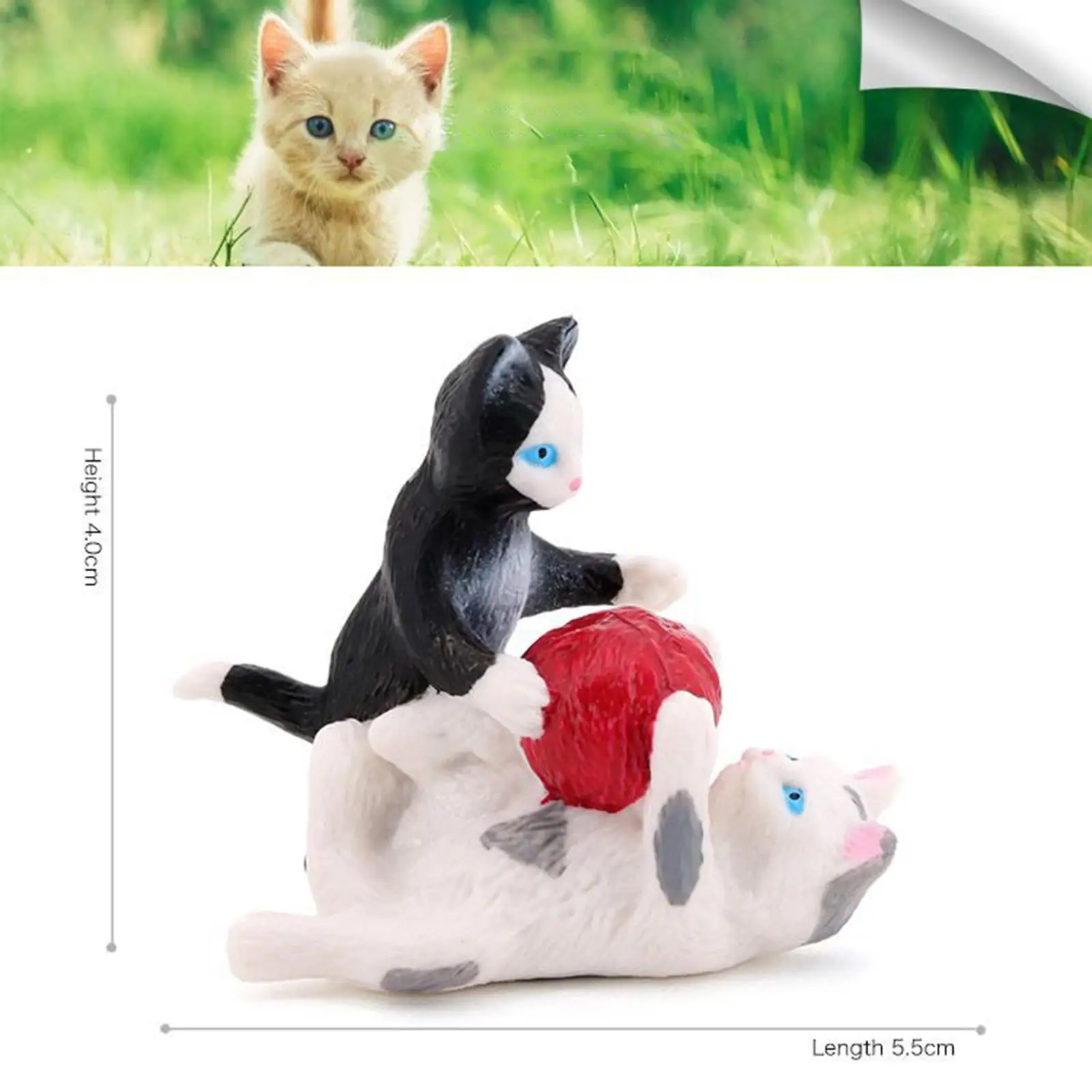 

Реалистичная игрушечная фигурка кошки, 5 шт., домашний декор, миниатюрная скульптура котенка для детей, игрушка, сувениры для вечеринки, колл...