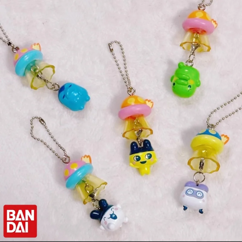 Фото Коллекционный брелок-подвеска Bandai Tamagotchi UFO Swing Gashapon: космический корабль, Маметчи, Меметчи, Биг Маут, аниме-шарм для сумки №3