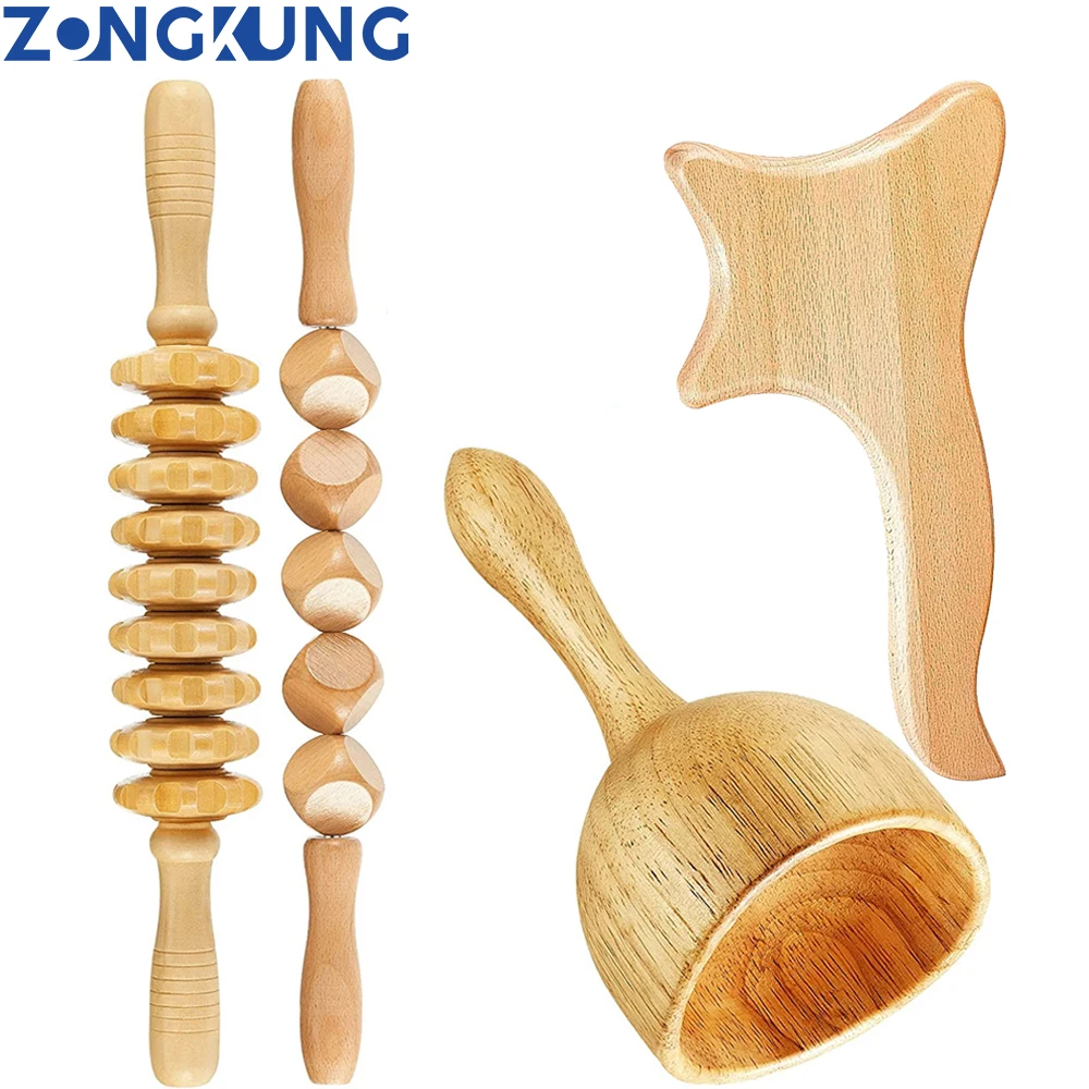 

Wood Therapy Massage Tools for Body Shaping,Maderoterapia Kit,Wooden Body Sculpting ToolGuaSha Tool Lymphatic Drainage Massager