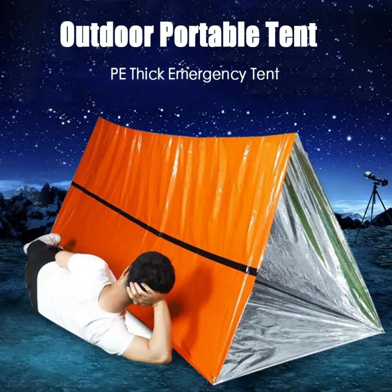 

Emergency Sleeping Bag PE Aluminium Film Lightweight Portable Windproof Thermal Camping Mat Blanket Hiking Safety Accessories