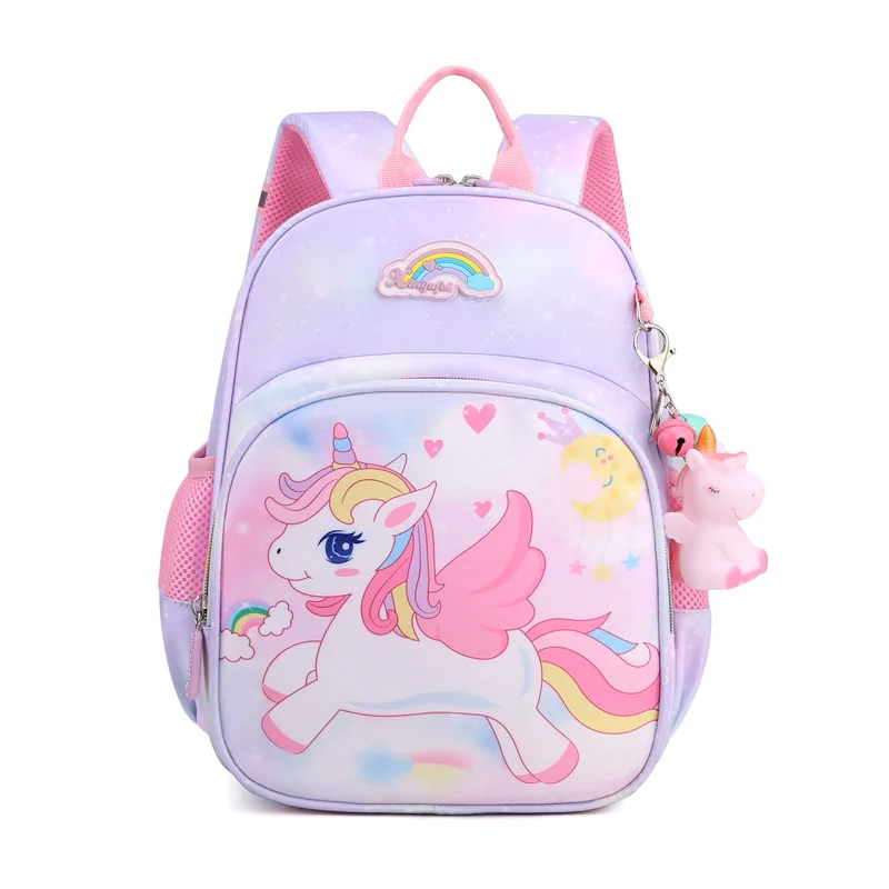 Unicorn Backpack Girls Cartoon Princess SchoolBags Kid Satchels Kindergarten Bookbag teen Send keychain Mochila Infantil Escolar