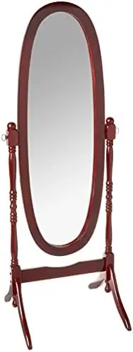 

Cherry Finish Cheval Floor Mirror