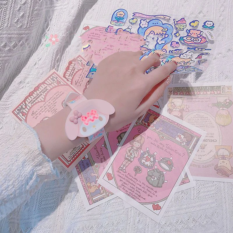 

Cartoon Cute Sanrios Watch Cinnamoroll My Melody Pompom Purins Littletwinstars Student Touch Screen Waterproof Digital Watch